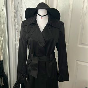 Lightly used I.N.C. black trenchcoat. Size medium. Asking $30.